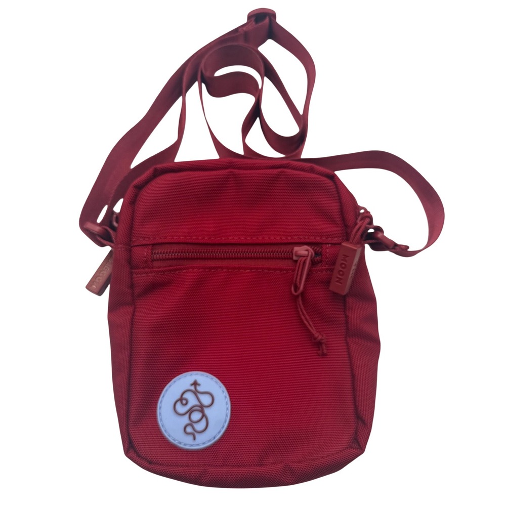 Baboon To The Moon Red Crossbody Sling Bag Adjustable Nylon Printed Lining